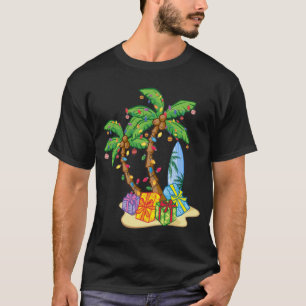 Camiseta Coco de Natal Tropical Palm Tree