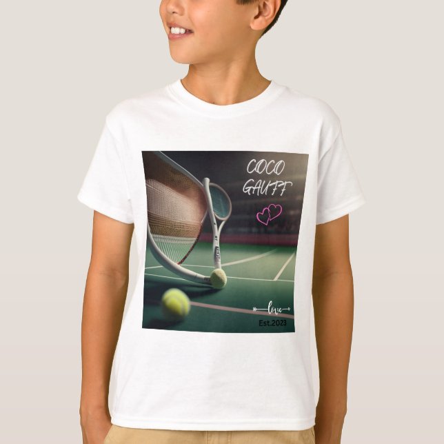 Camiseta Coco Gauff , tennispasmo, tennisfanático, tennisap (Frente)