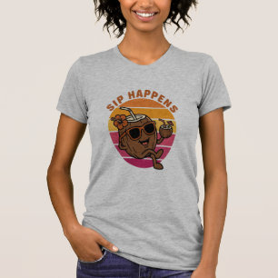Camiseta Coco Sip Happens – Verão Tropical Diverti