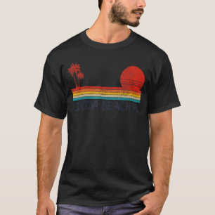 Camiseta Cocoa Beach Florida FL Vintage Palm Trefer V