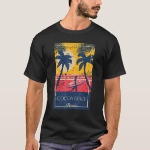 Camiseta Cocoa Beach, Florida, Retro Surfer, Design