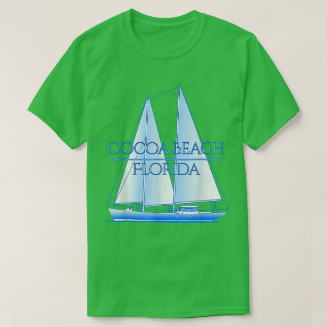 Camiseta Cocoa Beach, Florida - Sailo de Navegação Náutica  (Frente do Design)