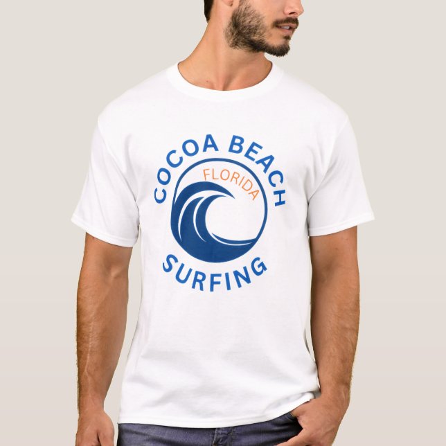 Camiseta Cocoa Beach Florida Surfing T-Shirt (Frente)