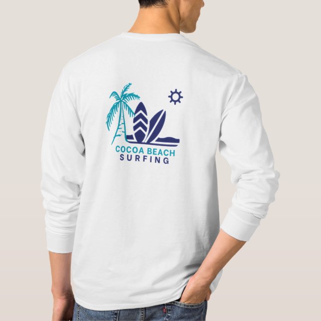 Camiseta Cocoa Beach Florida Surfing T-Shirt (Verso)