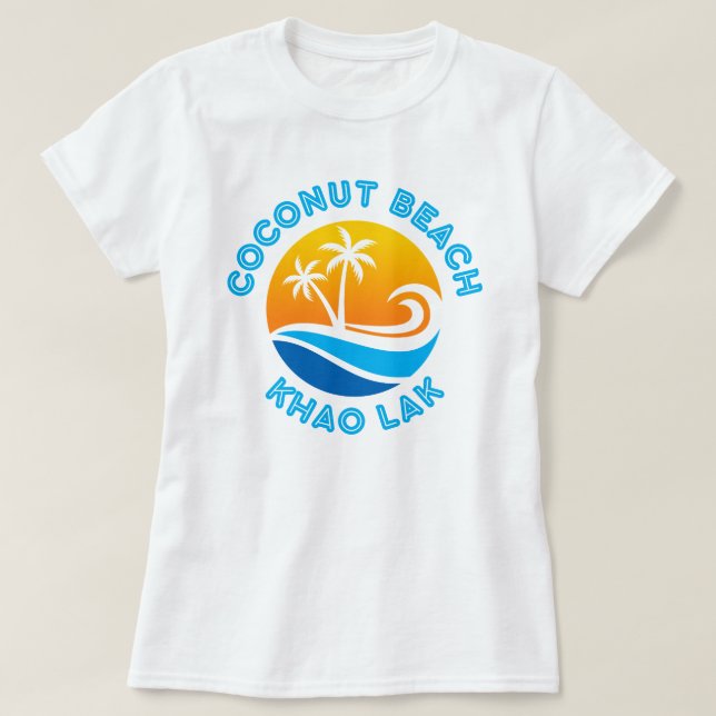 CAMISETA COCONUT BEACH-KHAO LAK (Frente do Design)