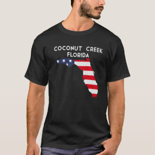 Camiseta Coconut Creek Florida EUA State America Viagem Flo
