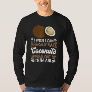Camiseta Coconut Palm Tree Summer Beach Tropical Fruta Coc
