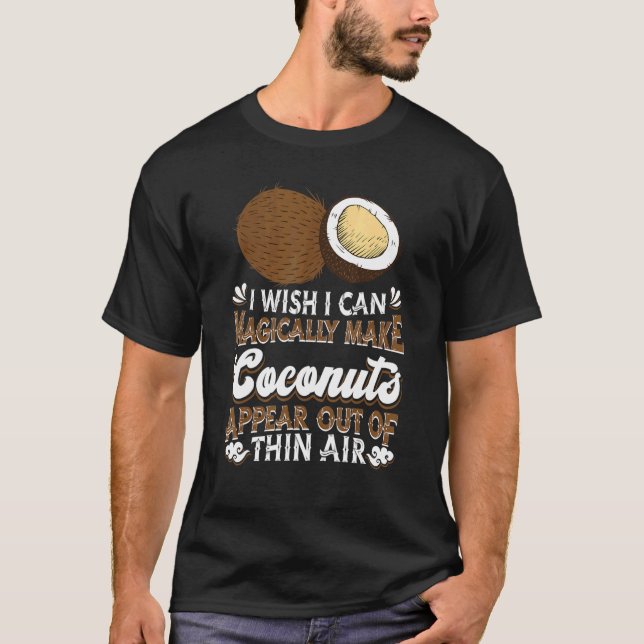 Camiseta Coconut Palm Tree Summer Beach Tropical Fruta Coc (Frente)