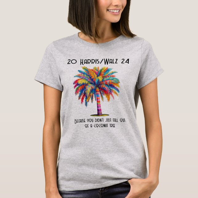 Camiseta Coconut Tree Harris/Walz T Shirt (Frente)