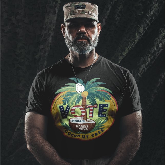 Camiseta Coconut Tree Vote em Kamala Harris (Criador carregado)