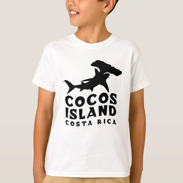 Camiseta Cocos Island Costa Rica mergulhando com tubarões (Frente)