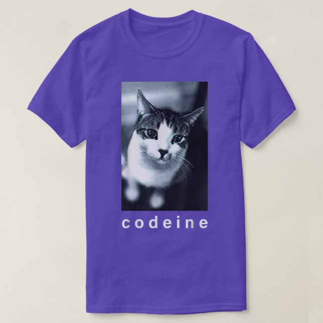 Camiseta Codeine Cat Engraçado (Frente do Design)