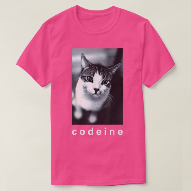 Camiseta Codeine Cat Engraçado (Frente do Design)