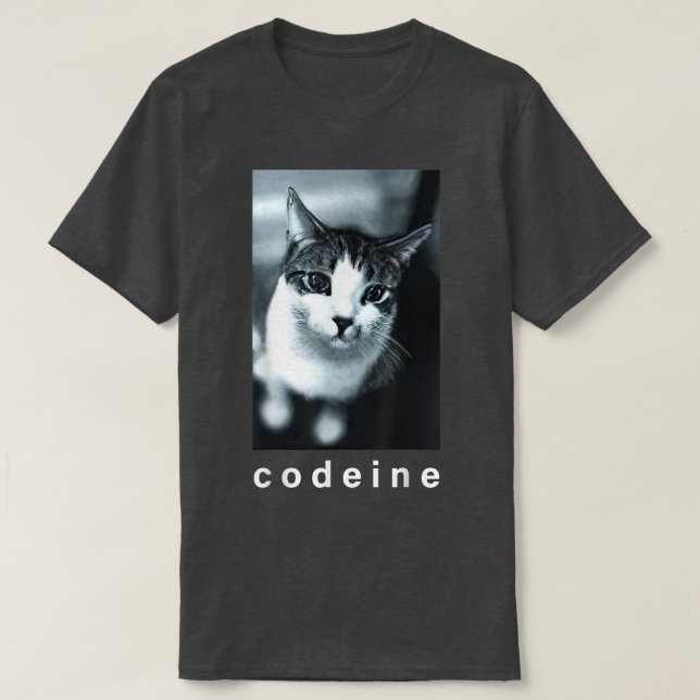 Camiseta Codeine Cat Engraçado  (Frente do Design)