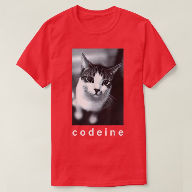 Camiseta Codeine Cat Funny  (Frente do Design)