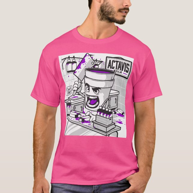 Camiseta Codeine Dual Cup Lean Purple Bebe Sizzurp Rap H (Frente)