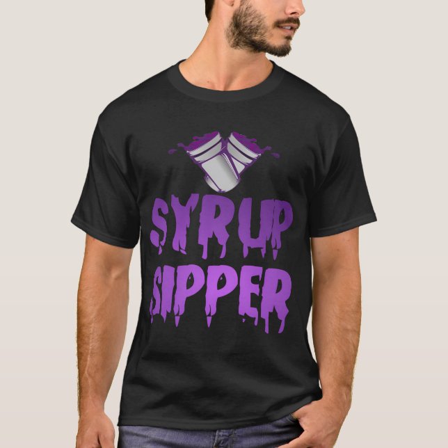 Camiseta Codeine Lean Sizzurp Bebida Roxa Tosse Xarope Sipp (Frente)