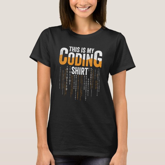 Camiseta Coder Apparel This Is My Coding  Programmer Geek M (Frente)