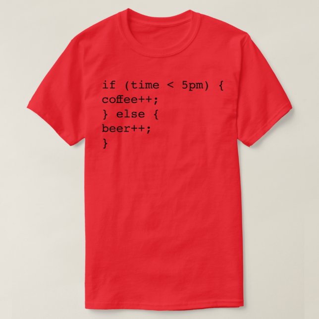 Camiseta Coder Computer Science Café Beer (Frente do Design)