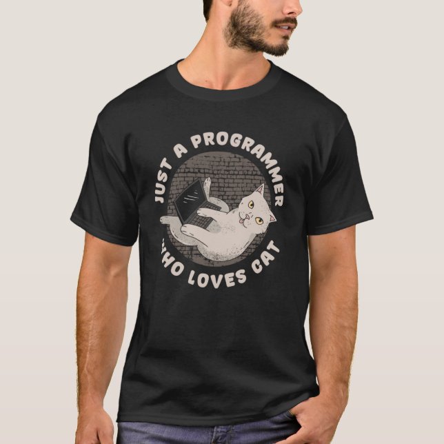 Camiseta Coder Feline Developer Software Processor Cat Prog (Frente)