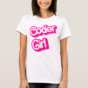 Camiseta Coder Girl Pink Computer Geek Programmer