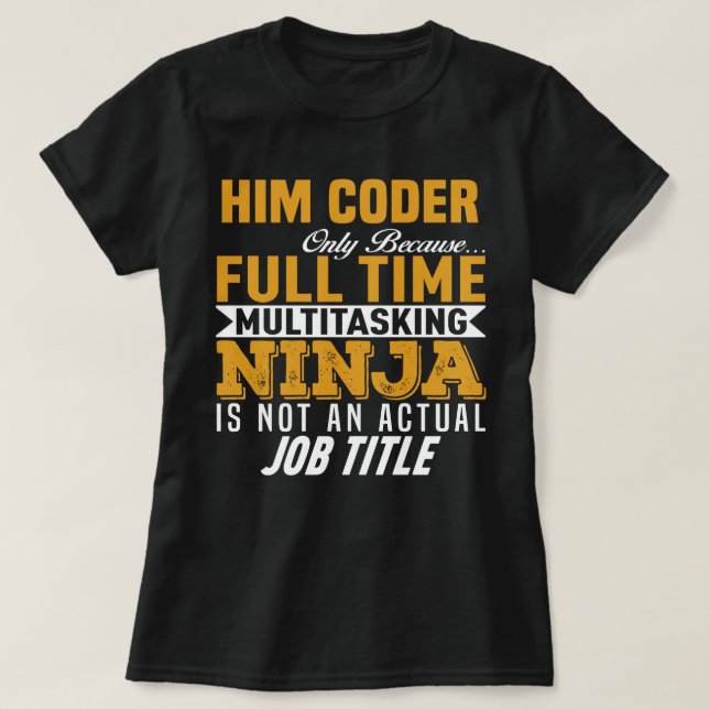 Camiseta Coder HIM (Frente do Design)