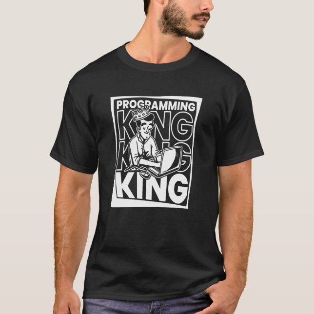 Camiseta Coder King Programmer Software Programmer (Frente)