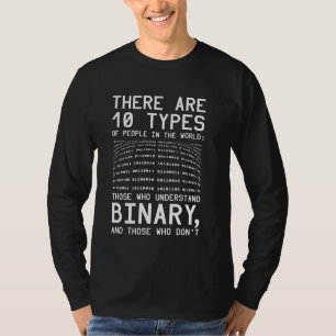 Camiseta Codificação Binária 10 Tipos De Binário Do Program
