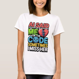 Camiseta Codificação de AI engraçada - Humor do programador