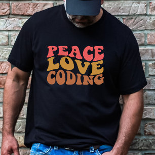 Camiseta Codificação de Amor de Paz Retroativa