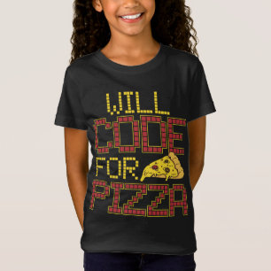 Camiseta Codificação De Computador Engraçado Pizza Lo