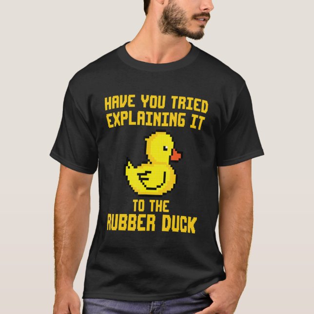 Camiseta Codificação de Programação de Depuração de Pato de (Frente)