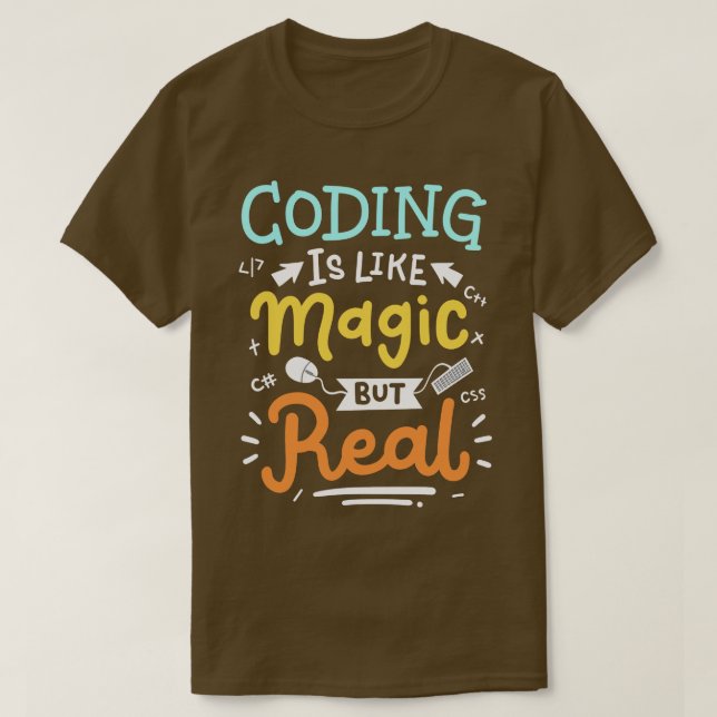 Camiseta Codificação do Codificador de Programação (Frente do Design)
