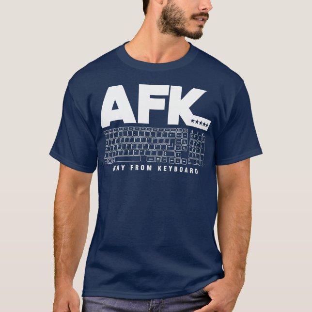 Camiseta Codificação do programador AFK longe do teclado (Frente)