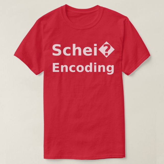 Camiseta Codificação do Schei Encoding Funny Software Desig (Frente do Design)