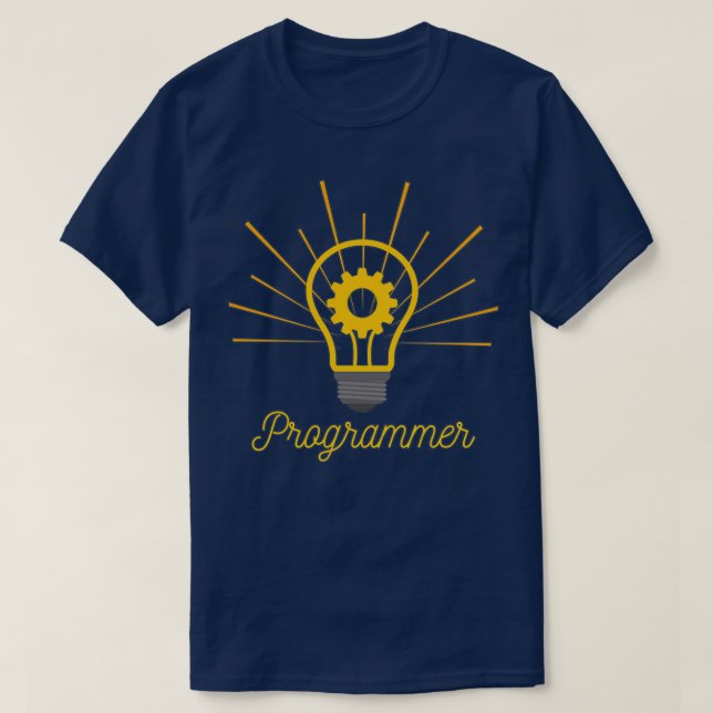 Camiseta Codificação é minha lâmpada programadora de superp (Frente do Design)