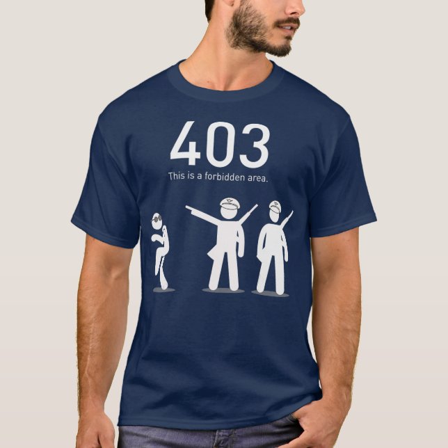Camiseta Codificação Engraçada, Presente 403 Esta É Uma Áre (Frente)
