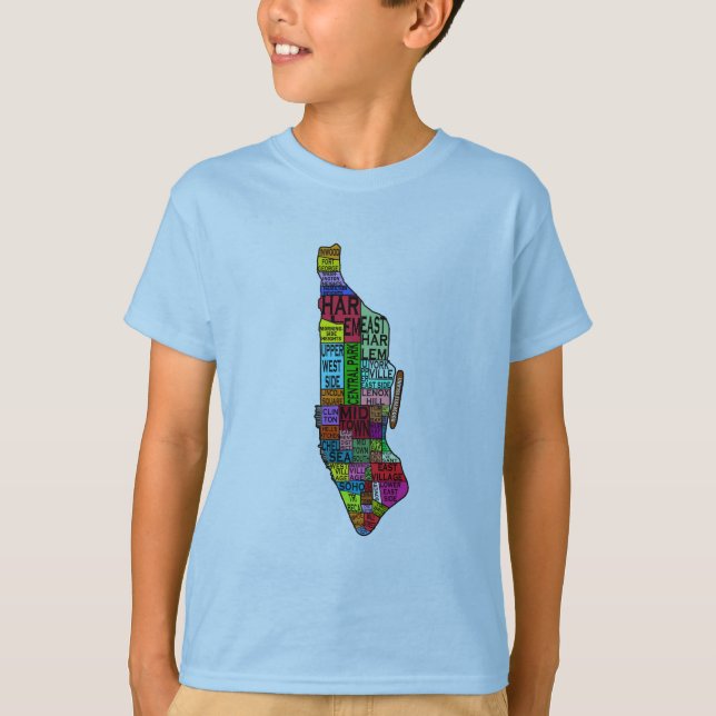 Camiseta codificado cor de Manhattan NYC, Hoodies (Frente)