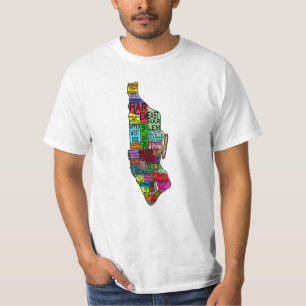 Camiseta codificado cor de Manhattan NYC, Hoodies