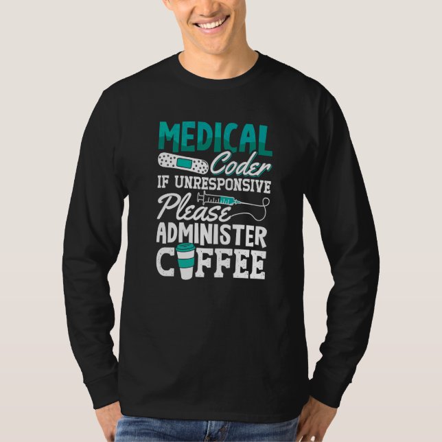 Camiseta Codificador De Café Icd Auxiliar Programador Cod M (Frente)