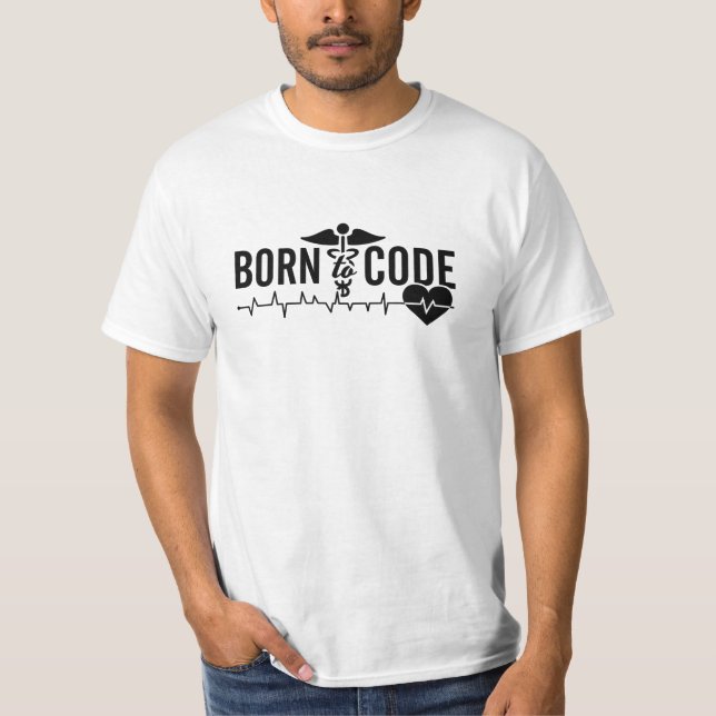Camiseta Codificador de Código Médico do Programador de Cód (Frente)