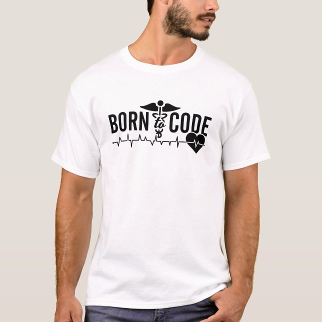 Camiseta Codificador de Código Médico do Programador de Cód (Frente)