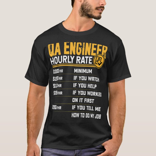 Camiseta Codificador do programador de taxa horária do Enge (Frente)