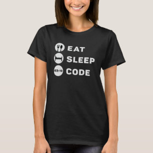 Camiseta Codificador médico Comer Código de latência Codifi