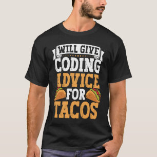 Camiseta Codificador Taco Comida Mexicana de Codificação pa