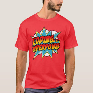 Camiseta Codificar É Meu Superpoder Comic Coder HTML Progra