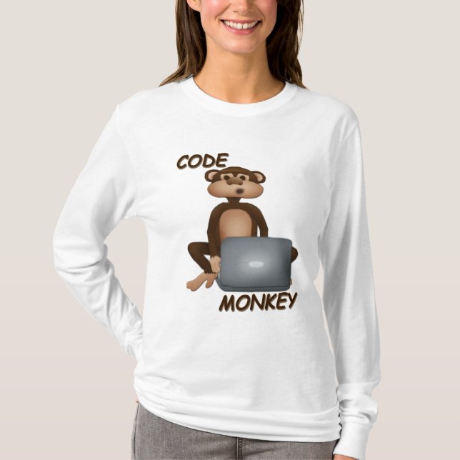 Camiseta Codifique o macaco (Frente)
