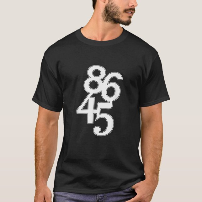 Camiseta Código 8645 para Impeach Trump Resist Design T Shi (Frente)