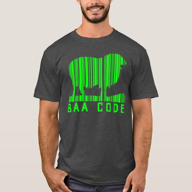 Camiseta Código Baa Código de Barras Ovino Farmácia de Faze (Frente)