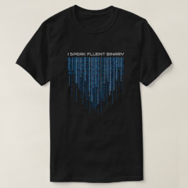 Camiseta Código binário azul